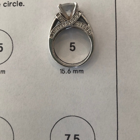 Sterling Silver Stunning Cubic Zirconia Ring Beautiful Setting Sz 5 Stamped 9.25 - Picture 7 of 7